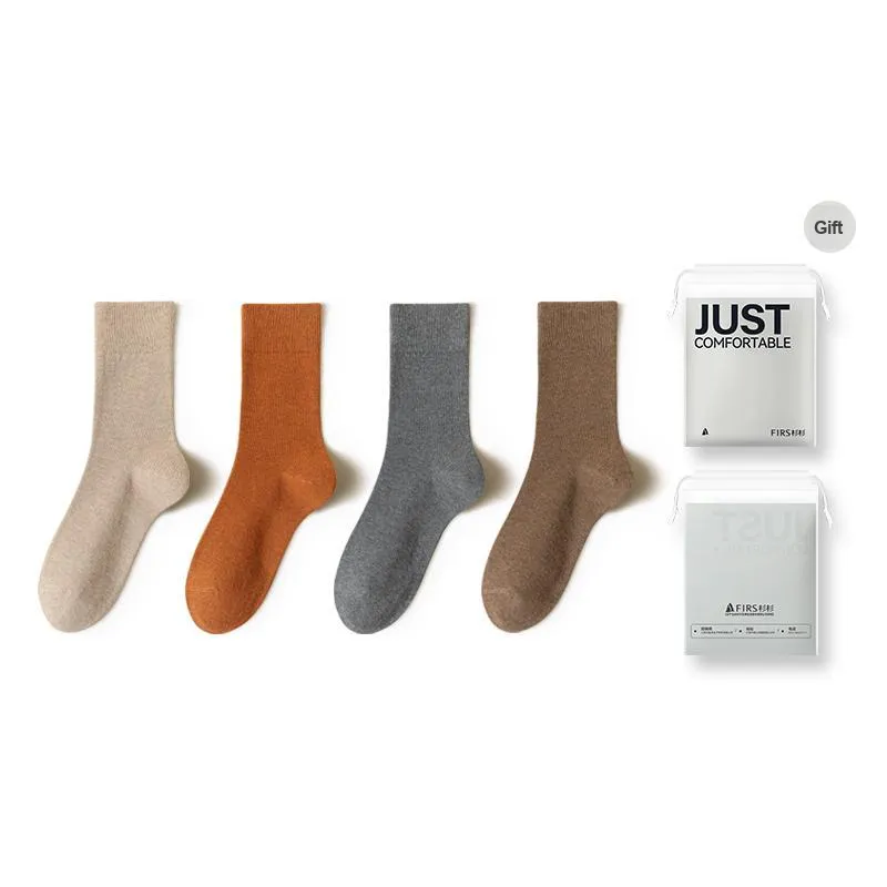 FIRS Mid Calf Socks Women's Shopping Bag 4 Pack-35
