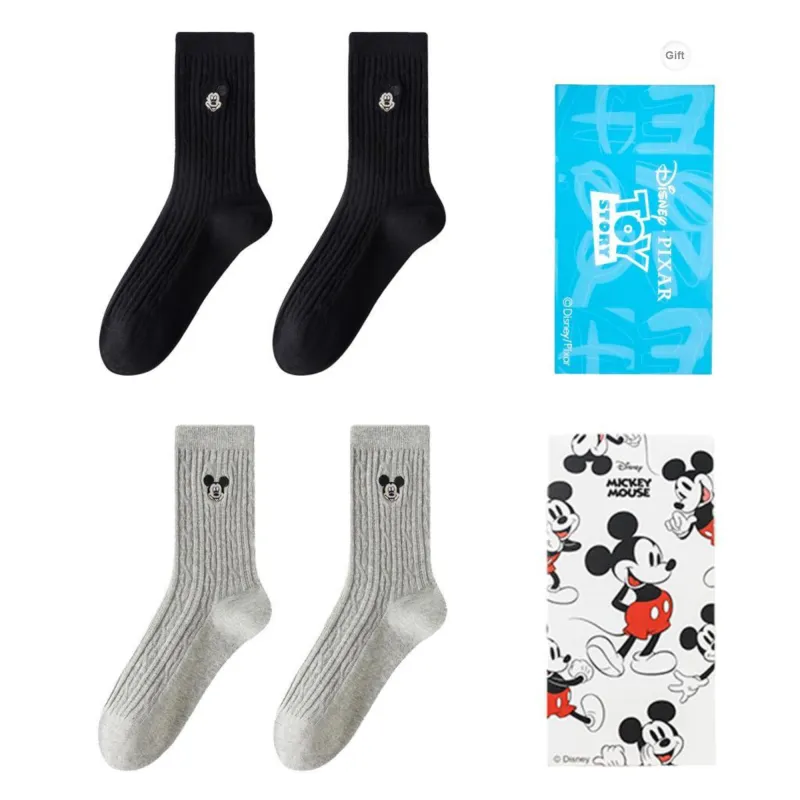 Disney Mickey Series Mid Calf Socks Unisex Box 4 Pack-9
