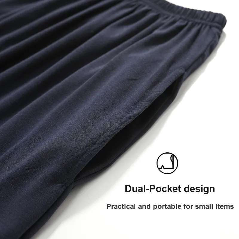 MADALLO Pajama Pants Men's Black Blue-2