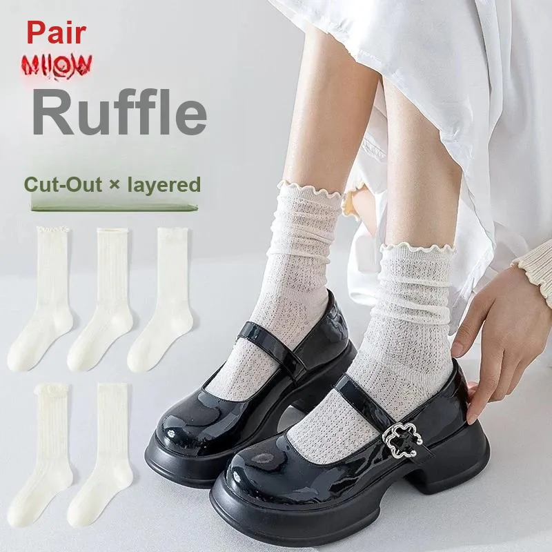 MIIOW Mid Calf Socks Women's 5 Pack-10