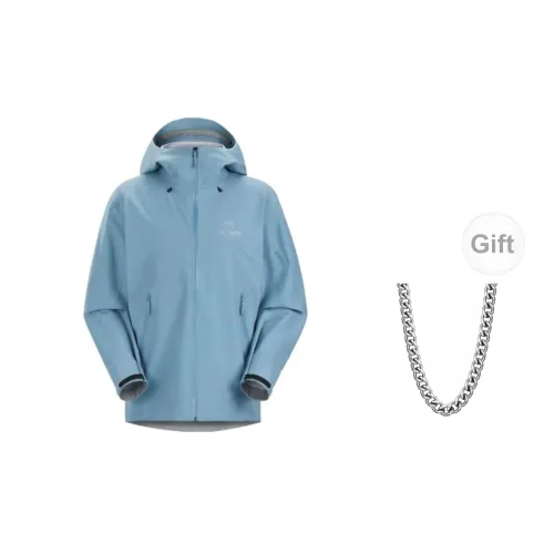 Arcteryx Beta Series Windbreaker Jackets Men Bamboo Moon Blue With Free Necklace