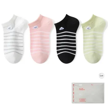 MIIOW Trend Party Series Ankle Socks Women's Shopping Bag 4 Pack