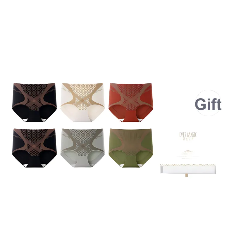 XIA.WA.ZHI.XIU Underpants Women's 6 Piece Gift Box Set-4