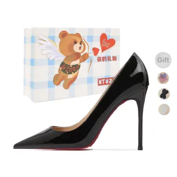NTOZE Slim Heel High Heels Women's Black
