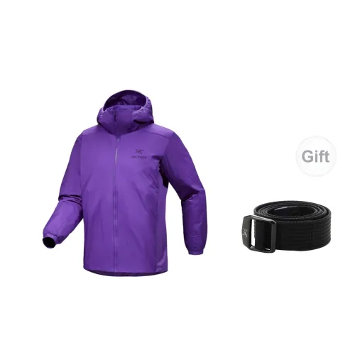 Arcteryx Atom Series Puffer Jackets Men Phantom Silver Purple With Free Belt