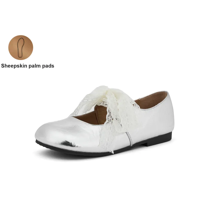 Hotwind Cream Lace Series Mary Jane Women's Casual Shoes Flat Women's-6