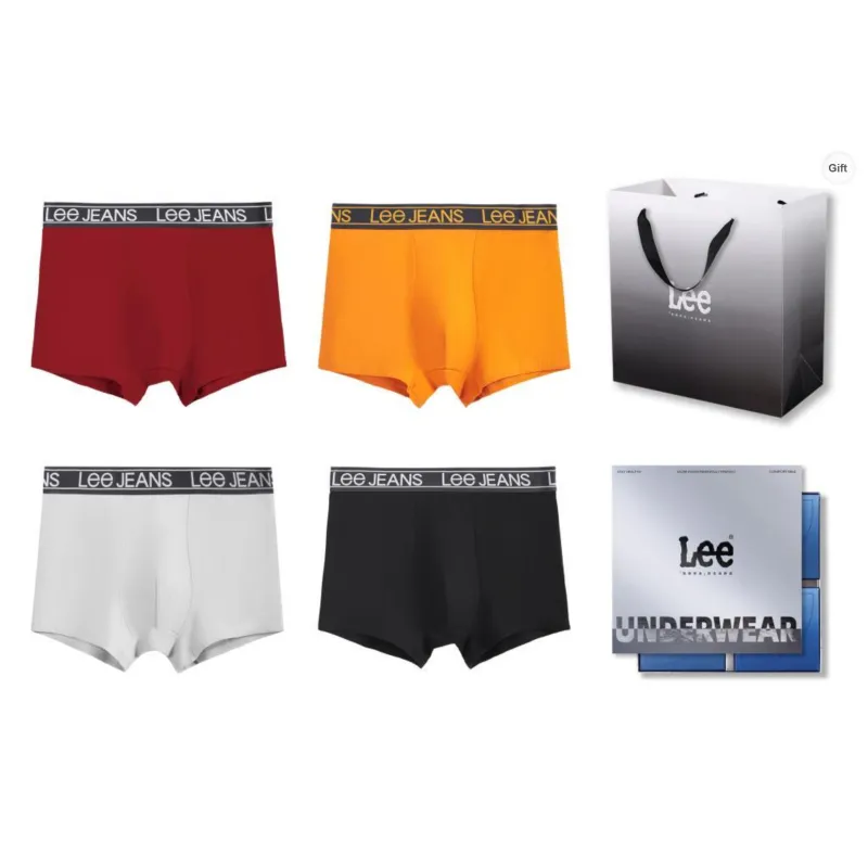 Lee Underpants Men's 4 Pack Box+Shopping Bag-36