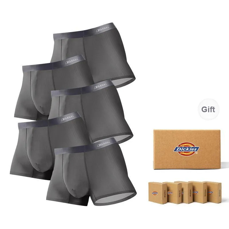 Dickies Underpants Men's Seamless Skin Friendly High Rebound Breathable Four Corner Pants, Box Combo Set-32