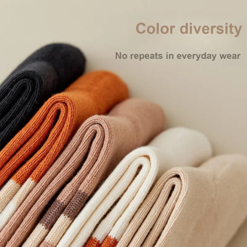 MIIOW Mid Calf Socks Women's 5 Pack Mixed Color-7