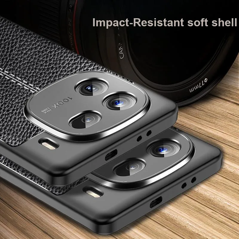 YUBEN Leather Material Electroplated Matte Phone Cases Compatibility IQOO 12/8/Z7/Z1 Neo 7/Neo 6/Neo 5/Z6/U5/Pro-3