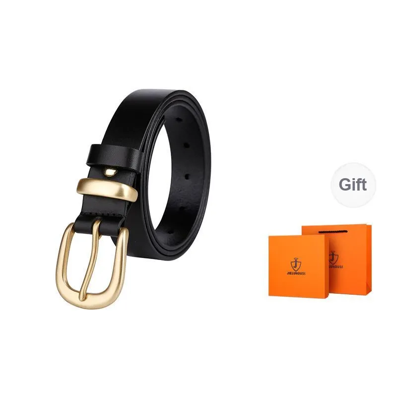 Jaylen Oos Pure Copper Pin Buckle Top Grain Cow Leather Leather Belts Women's-0