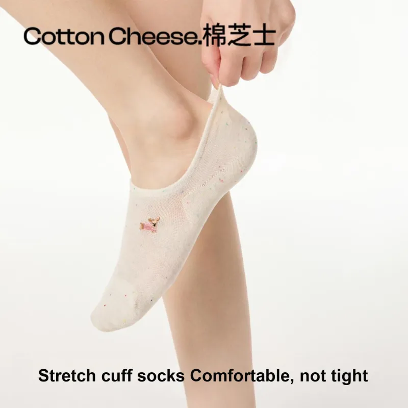 COTTON CHEESE No Show Socks Women's Box 3 Pack-3