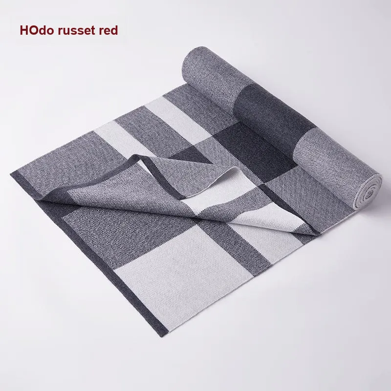 Red bean Knit Scarves Men-3