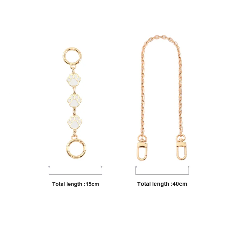 Gloya Metal Bag Accessory Women's Gold Tone/White-5