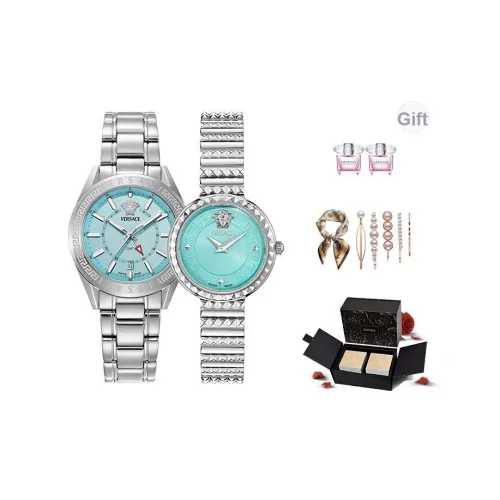 VERSACE V CODEGMT Коллекция Наручные часы Кварцевый механизм Ремешок из нержавеющей стали 42 мм Синий циферблат Унисекс