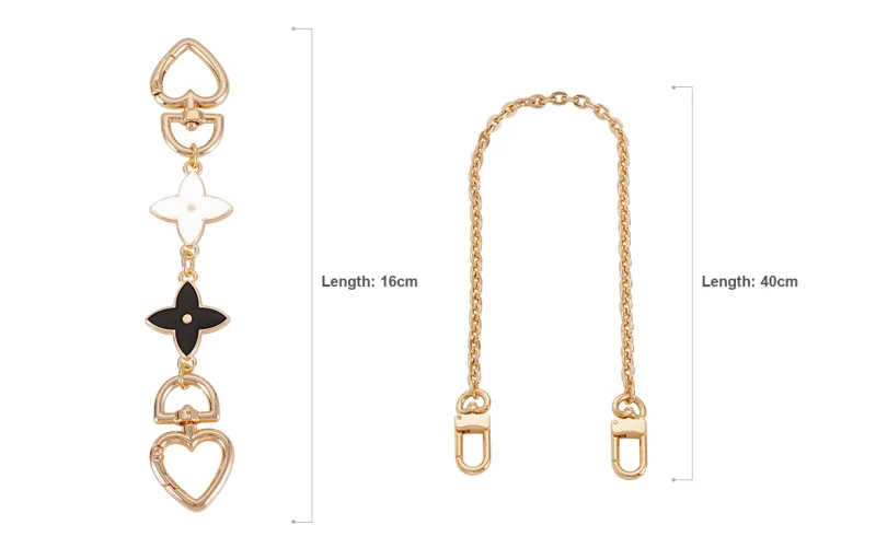 Lan Bao Fan Metal Shoulder Strap, Bag Accessory Women's Gold Tone-9