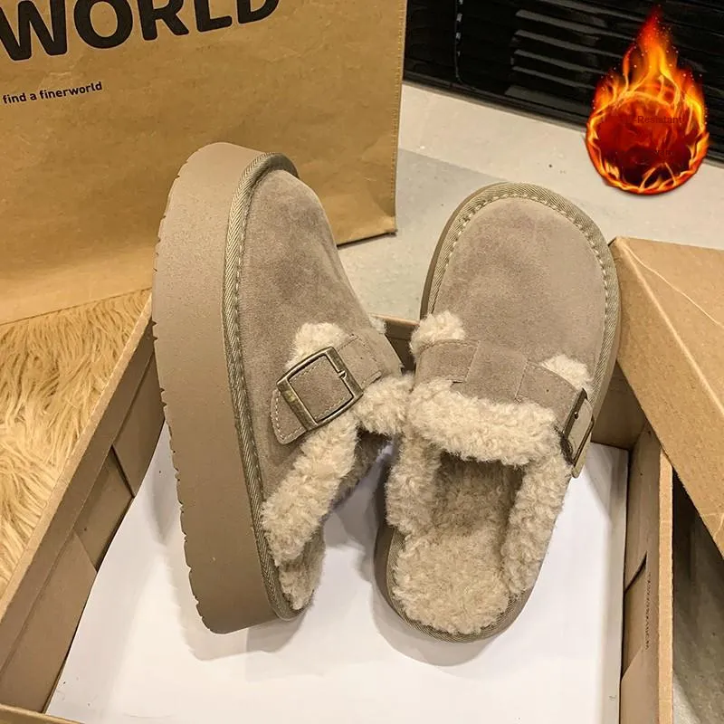Qiao Anju Home Slippers Chestnut, Antelope Brown-4