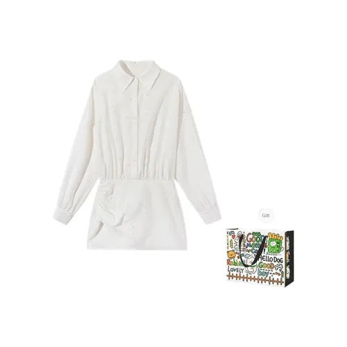 BVODE Длинное платье с длинными рукавами женское лунно-белый