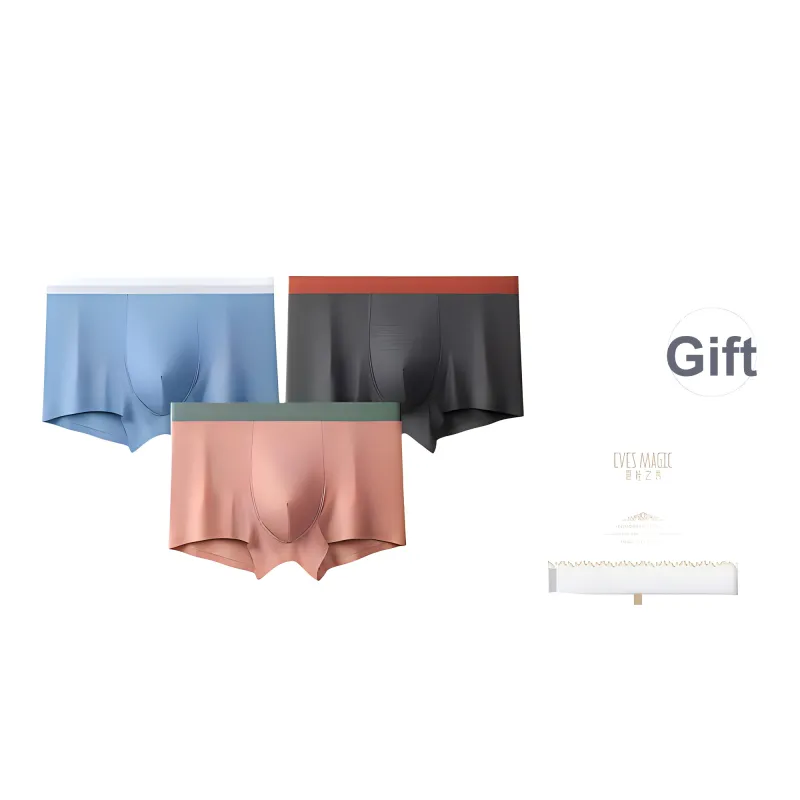 XIA.WA.ZHI.XIU Underpants Men's Shopping Bag 3 Pack-5