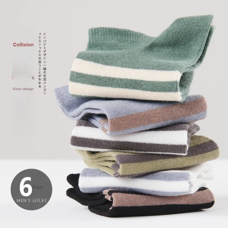 MIIOW No Show Socks Men's 6 Pack Mixed Color-2