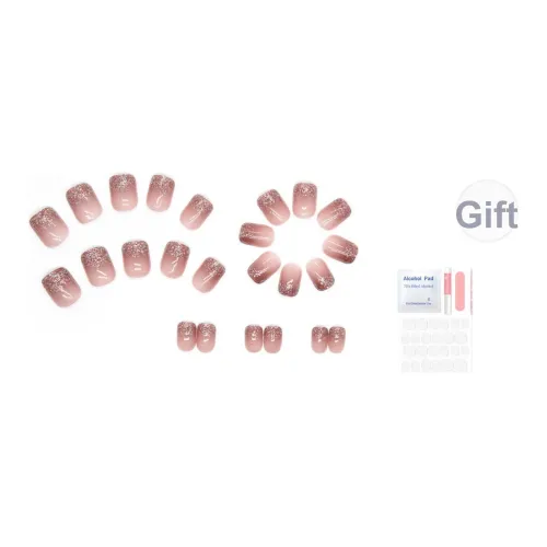 SEVERLAND False Nail Короткий Blast Блестящий розовый Фрагмент Magic Mirror Пудра Jump Цвет