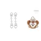 [White Style Two]White Heart Buckle Four-Leaf Clover 15CM (2 Pack)