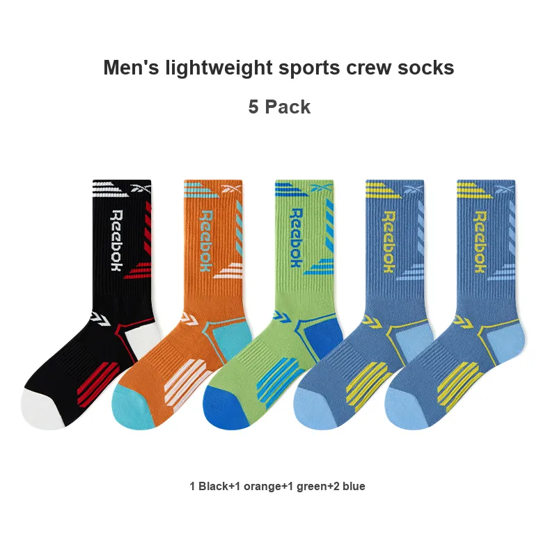 Reebok Mid Calf Socks Unisex 5 Pack-35