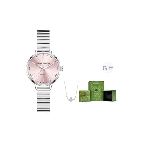 Corriberty Кварцевый механизм сплав ремешок женские часы розовый циферблат