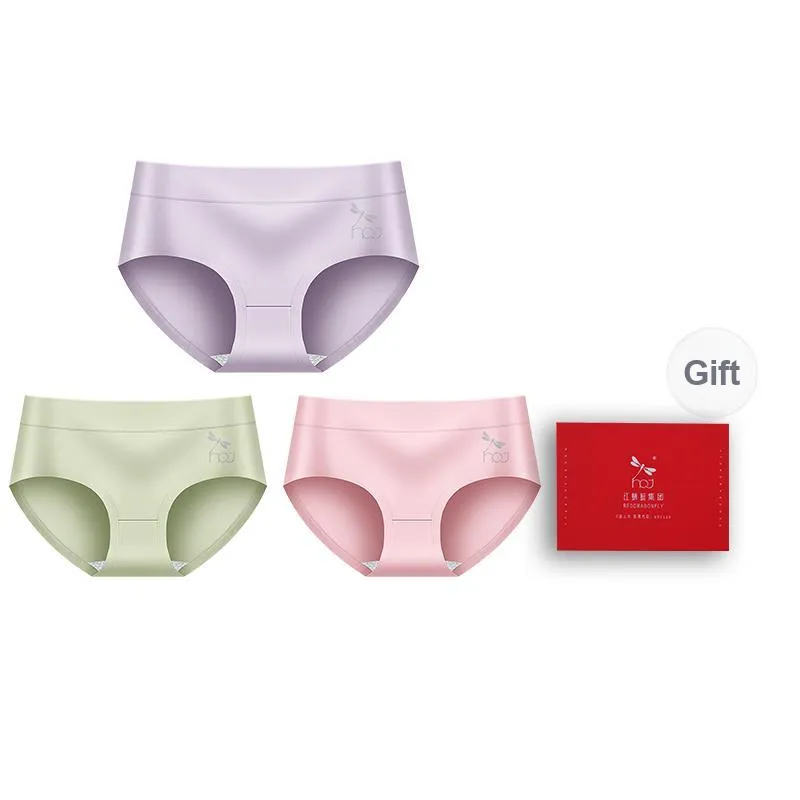RED DRAGONFLY Cotton Panties Women's 3 Pack Gift Box Set-13