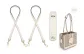 Dempsey22 Ecru Shoulder Strap 65cm[2 Pack]+Beige Gold Buckle Shoulder Pads