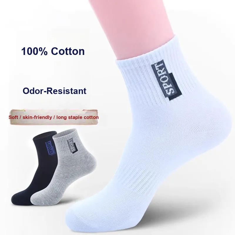 LUOLIAN Mid Calf Socks Men's 5 Pack-1