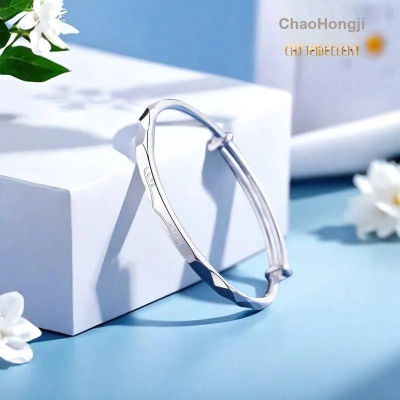 CHAOHONGJI 999 Fine Silver Bangles Women's-2