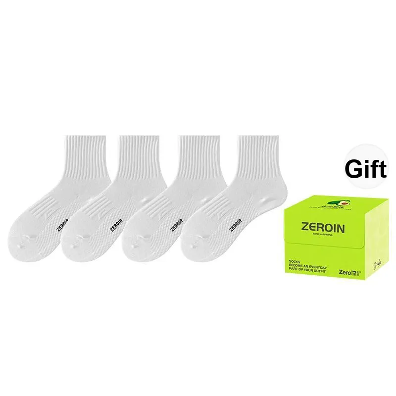 ZEROIN Mid-Calf Socks Unisex Box 4-Pack