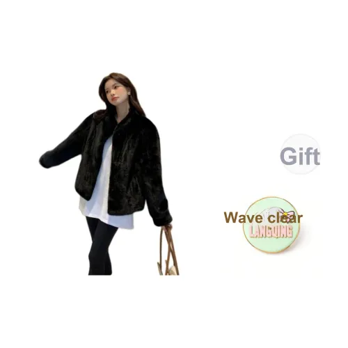 LANGQING Бархат Feel Пальто Женское