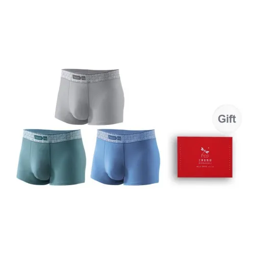 RED DRAGONFLY Cotton Panties Men's 3 Pack Gift Box Set