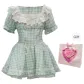 Green Plaid Dress+Box