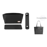 Black with Silver Buckle Three-Piece Set (Old Version Shoulder Strap Pad+Liner+Bottom Pad)