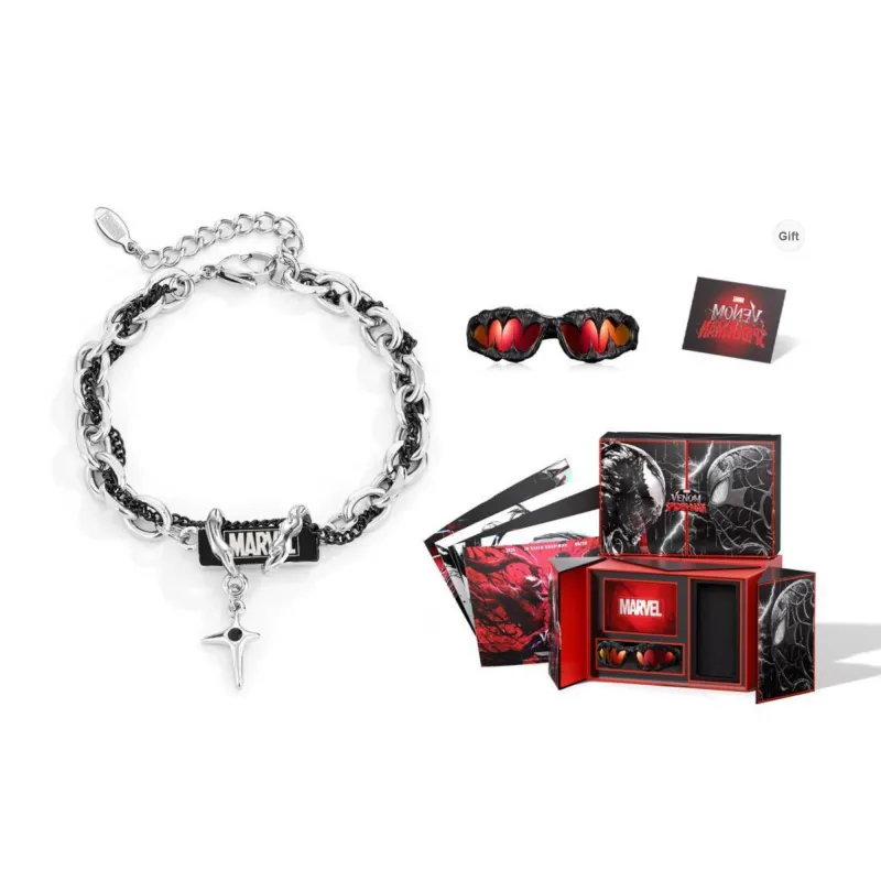 Disney Marvel Series Titanium Steel Bracelets Men's Black-10
