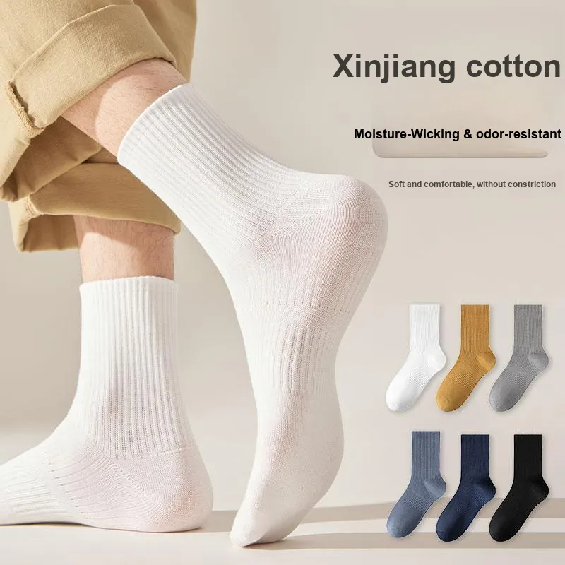 H YXIANG Mid Calf Socks Men's Combo Set-1