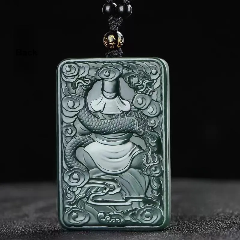 CUIYIN Hetian Jade Pendants Green Jade Unisex-3