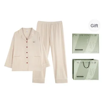 Xuan Liang Pajama Set Women's Gift Box Set Milk Candy Beige