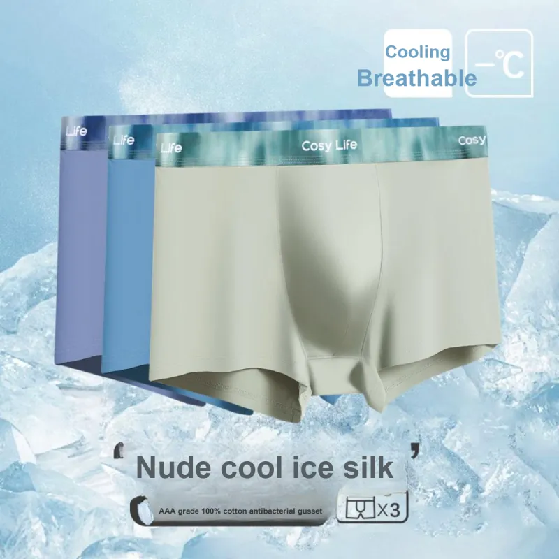 Red Bean Underpants Men's 3 Pack Mixed Color-1
