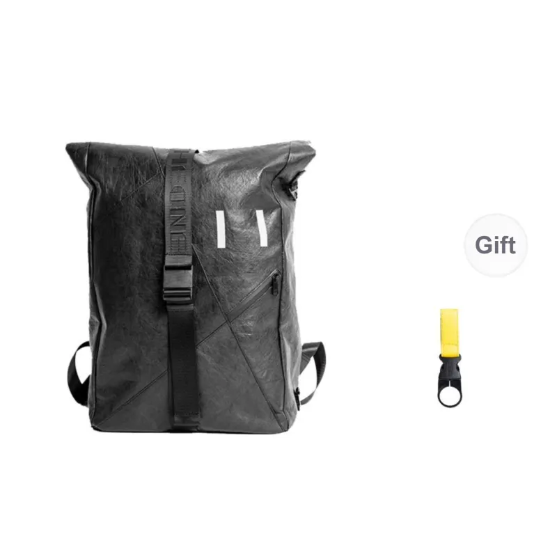 One Person's Planet DuPont Paper Backpack Unisex Black-5