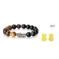 999 Fine Silver Agate Chinese Auspicious Animal Beaded Bracelet[Comes with Gold Sticker]