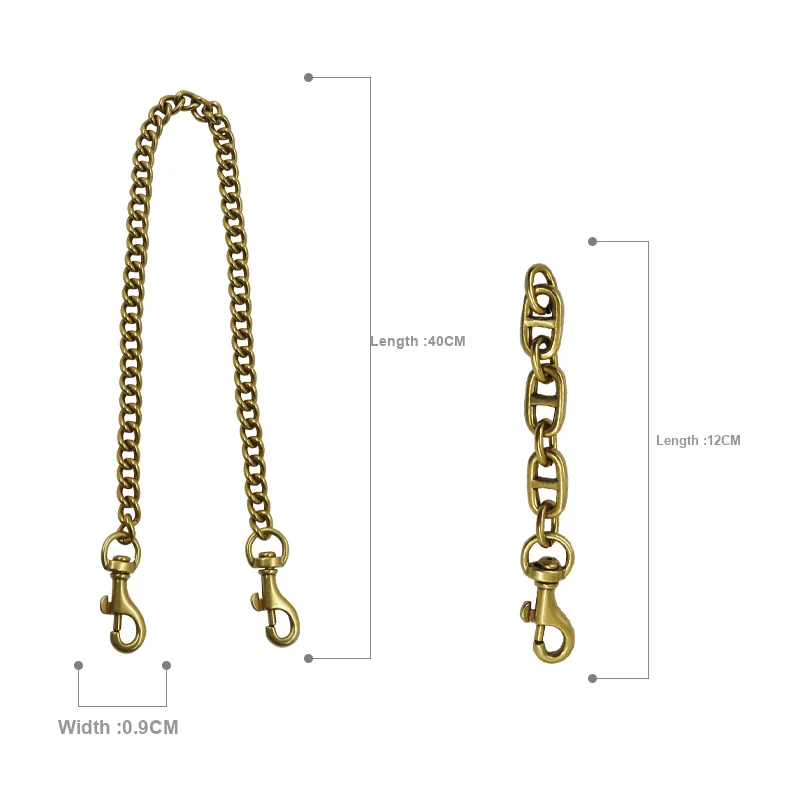 Metal Bag Chain Shoulder Strap Women's Antique Gold-5