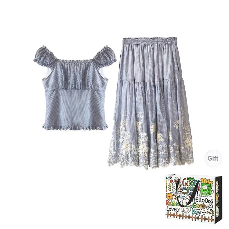 ZVJH Two Piece Skirt Sets Women's-1