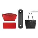 City33 Black New Version Silver-Tone Buckle Shoulder Pads+Red Liner+Red Base Pad
