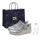 Silver (Shopping Bag-Comes with Socks)
