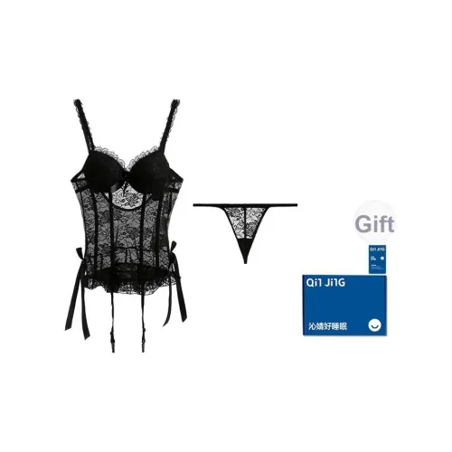 Qin Jing Пижамный комплект для женщин набор в подарочной коробке черный