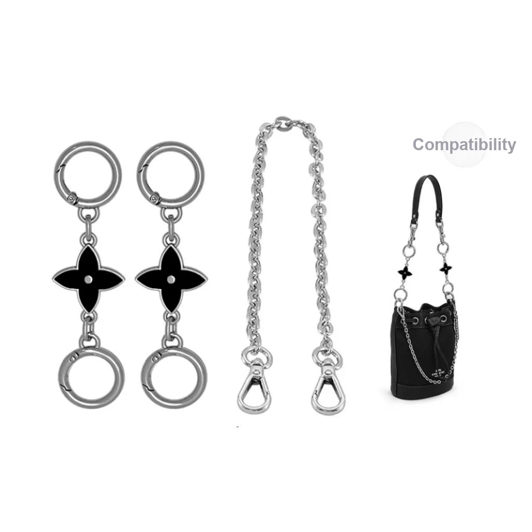 Lan Bao Fan Alloy Metal Bag Accessory Shoulder Strap Liner Women's Silver